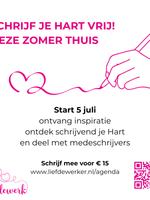 Zo 5 juli Start Online Zomereditie Schrijf Je Hart vrij (10x)